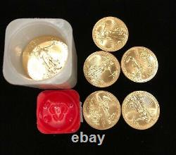 Ten- 2020-gem Bu 1 Oz. 999 Fine Gold American Gold Eagles