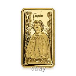 The Lord of the Rings Frodo 0.5g Fine Gold Coin Bar Cook Islands 5 Dollar 2022