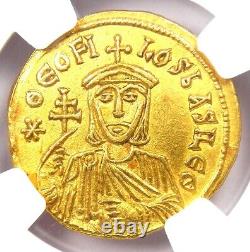 Theophilus AV Solidus Gold Coin 829-842 AD Certified NGC Choice XF (EF) Rare