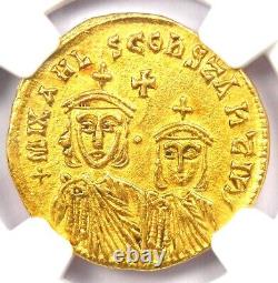 Theophilus AV Solidus Gold Coin 829-842 AD Certified NGC Choice XF (EF) Rare