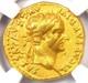 Tiberius Gold Av Aureus Roman Coin 14-37 Ad Certified Ngc Vf (very Fine)