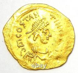 Tiberius II Constantine AV Tremissis Gold Coin 578-582 AD Good VF (Very Fine)