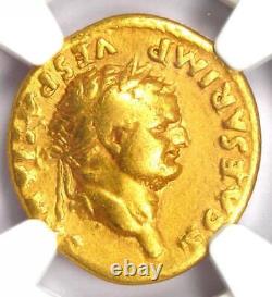 Titus AV Aureus Gold Roman Coin 79-81 AD Certified NGC VF (Very Fine)