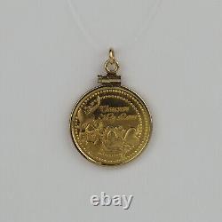 Treasure My Love 1/10 oz. 999 Fine Gold Coin Womens Pendant, Mothers Day