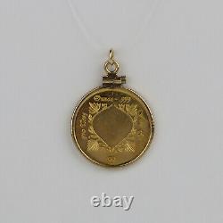 Treasure My Love 1/10 oz. 999 Fine Gold Coin Womens Pendant, Mothers Day