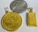 Two (2) Set Of Pendant Rectangle & Coin 7.5g 22k 916 Fine Real Saudi Dubai Gold