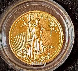 U. S. 2016 $5 American Gold Eagle 1/10 Oz. Fine Gold Bu