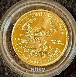 U. S. 2016 $5 American Gold Eagle 1/10 Oz. Fine Gold Bu