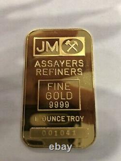 ULTRA RARE 1979 Johnson Matthey 1oz Trojan Fine. 9999 Gold Bar