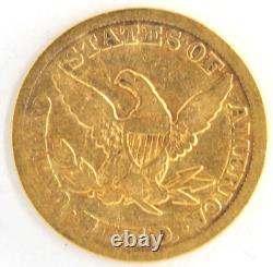 US 1846 $5 Half Eagle Piece Liberty Head. 900 Fine Gold Coin Philadelphia Mint