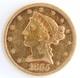 Us 1855 Liberty Head $5 Half Eagle. 900 Fine Gold Coin Philadelphia Mint