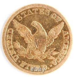 US 1855 Liberty Head $5 Half Eagle. 900 Fine Gold Coin Philadelphia Mint