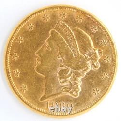 US 1860-S Liberty Head $20 Double-Eagle. 900 Fine Gold Coin San Francisco Mint