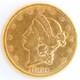 Us 1860-s Liberty Head $20 Double-eagle. 900 Fine Gold Coin San Francisco Mint