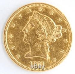 US 1861 Liberty Head $5 Half Eagle. 900 Fine Gold Coin Philadelphia Mint US 1861 Liberty Head $5 Half Eagle. 900 Fine Gold Coin Philadelphia Mint