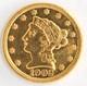 Us 1902 $2.50 Liberty Head. 900 Fine Gold Quarter Eagle Philadelphia Mint Coin