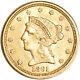 Us Gold $2.50 Liberty Head Quarter Eagle Vf Random Date