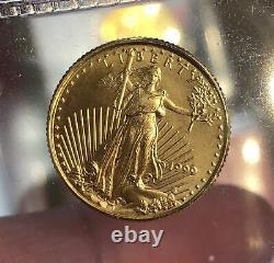 US Mint American Eagle 1999 1/10th OZ Fine Gold $5 Dollar Coin