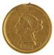 United States 1853 Liberty Head $2.50.900 Fine Gold Love Token Reverse Coin