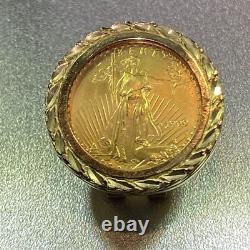 United States 1999 1/10-oz Fine Gold American Eagle 5-Dollar Coin / Ear Ring United States 1999 1/10-oz Fine Gold American Eagle 5-Dollar Coin / Ear Ring
