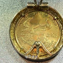 United States 1999 1/10-oz Fine Gold American Eagle 5-Dollar Coin / Ear Ring United States 1999 1/10-oz Fine Gold American Eagle 5-Dollar Coin / Ear Ring