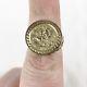 Vintage Solid 9ct Gold 1999 Sovereign Coin Style Ladies Ring Size N