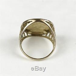 VINTAGE SOLID 9ct GOLD 1999 SOVEREIGN COIN STYLE LADIES RING SIZE N