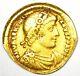 Valentinian I Gold Av Solidus Gold Roman Coin 364-375 Ad Good Fine / Vf