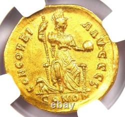 Valentinian II Gold AV Solidus Gold Roman Coin 375 AD, Certified NGC Choice XF