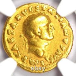 Vespasian AV Aureus Gold Roman Coin 69-79 AD. Certified NGC Fine Rare