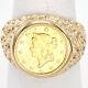 Vintage 14k Yellow Gold 1852 Us Liberty Face 1 Dollar Coin Ring 7.6 Grams