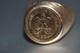 Vintage 14k Yellow Gold Finish Coin Engagement Ring 1945 Mexican Gold Coin