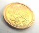 Vintage 16mm Fine Gold 1/10 Ounce Angel Design Isle Of Man Coin Dated 1987 L18