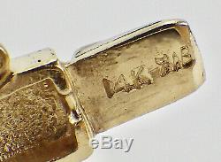Vintage 1947 Mexican 50 Pesos Gold Coin Bangle Bracelet 14K Yellow Gold Bracelet