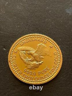 Vintage 1985 Engelhard American Eagle 1/4 oz Fine. 9999 Gold Proof Mint Rare