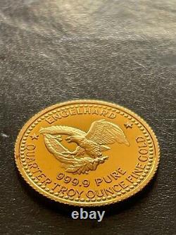 Vintage 1985 Engelhard American Eagle 1/4 oz Fine. 9999 Gold Proof Mint Rare
