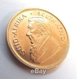 Vintage 1oz FINE GOLD Fyngoud South Africa KRUGERRAND Coin Dated 1974 G12