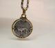 Vintage Chanel 14k Yellow Gold Charm / Pendant With Ancient Silver Coin