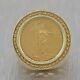 Vintage Estate 14k Yellow Gold 1/10th Oz American Gold Eagle Coin Ring