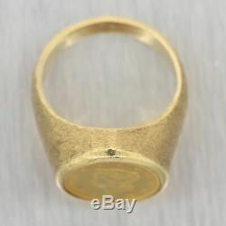 Vintage Estate 14k Yellow Gold $1 1852 Gold Coin Ring