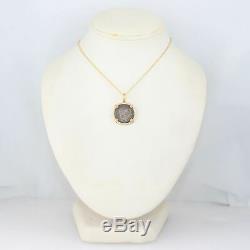 Vintage Estate 14k Yellow Gold Ancient Coin 16 Necklace