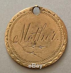 Vintage Love Token 1 Dollar Liberty Gold Coin In Fine Condition Mother