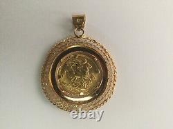 Vintage1911 Egyptian Authentic Stamped 21k Yellow Gold Heavy 16.1gm Coin Pendant