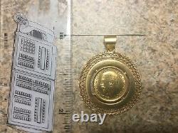 Vintage1911 Egyptian Authentic Stamped 21k Yellow Gold Heavy 16.1gm Coin Pendant