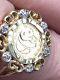 Vtg Fine 10k Y Gold Diamond Panda Coin Ring 1983 Size 7