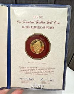 WOW! 1975 One Hundred Balboa Gold Coin Republic Of Panama 8.16 Grams Fine Gold WOW! 1975 One Hundred Balboa Gold Coin Republic Of Panama 8.16 Grams Fine Gold