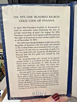 WOW! 1975 One Hundred Balboa Gold Coin Republic Of Panama 8.16 Grams Fine Gold WOW! 1975 One Hundred Balboa Gold Coin Republic Of Panama 8.16 Grams Fine Gold
