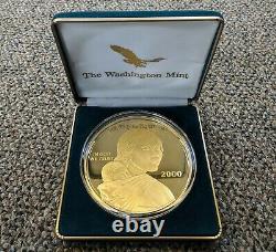 Washington Mint 4 Oz. 999 Fine Silver 24k Gold Layered USA 2000 Liberty Coin