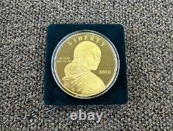 Washington Mint 4 Oz. 999 Fine Silver 24k Gold Layered USA 2000 Liberty Coin