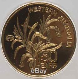 Western Australia Anniversary 1oz. 9999 Fine Gold Coin Matthey Garrett (Johnson)